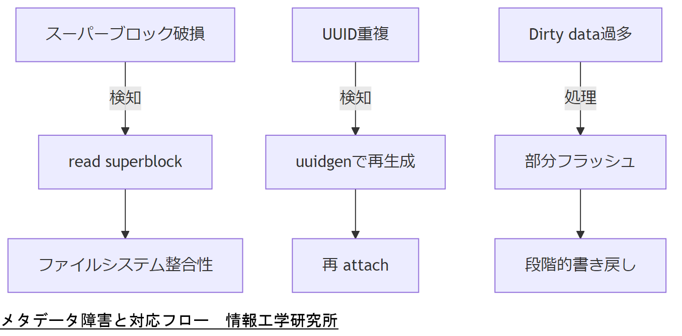 ALT: メタデータ障害と対応フロー