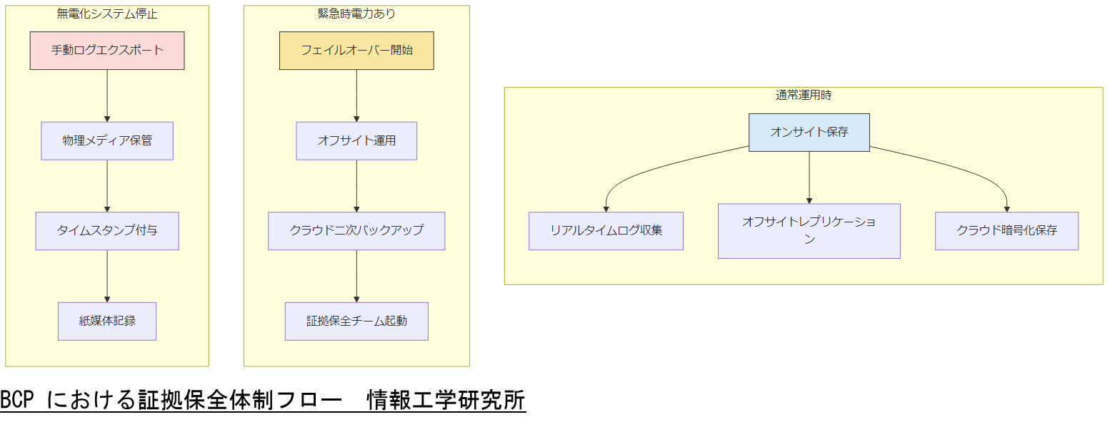 ALT: BCP における証拠保全体制フロー