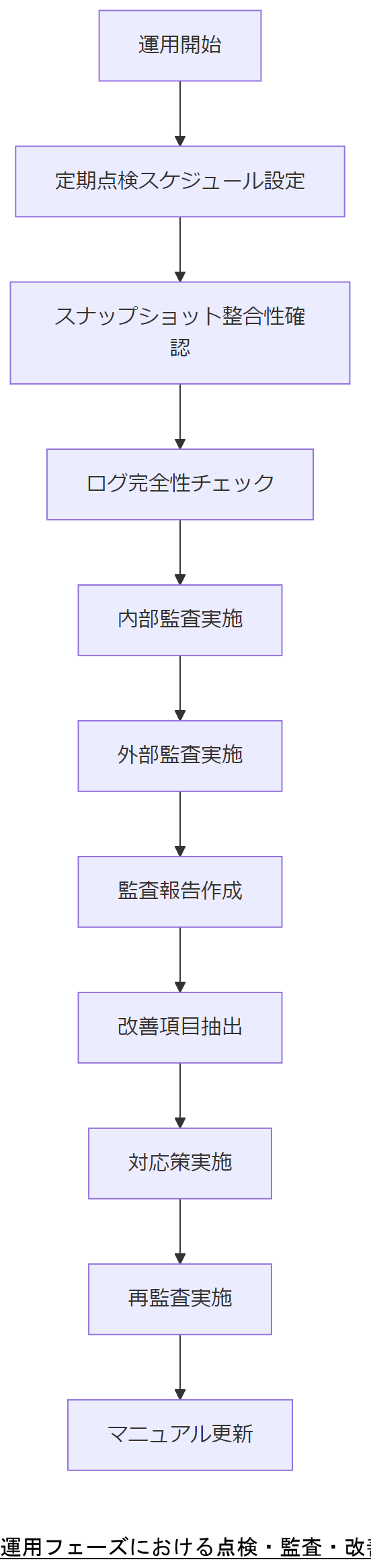 ALT: 運用フェーズにおける点検・監査・改善フロー