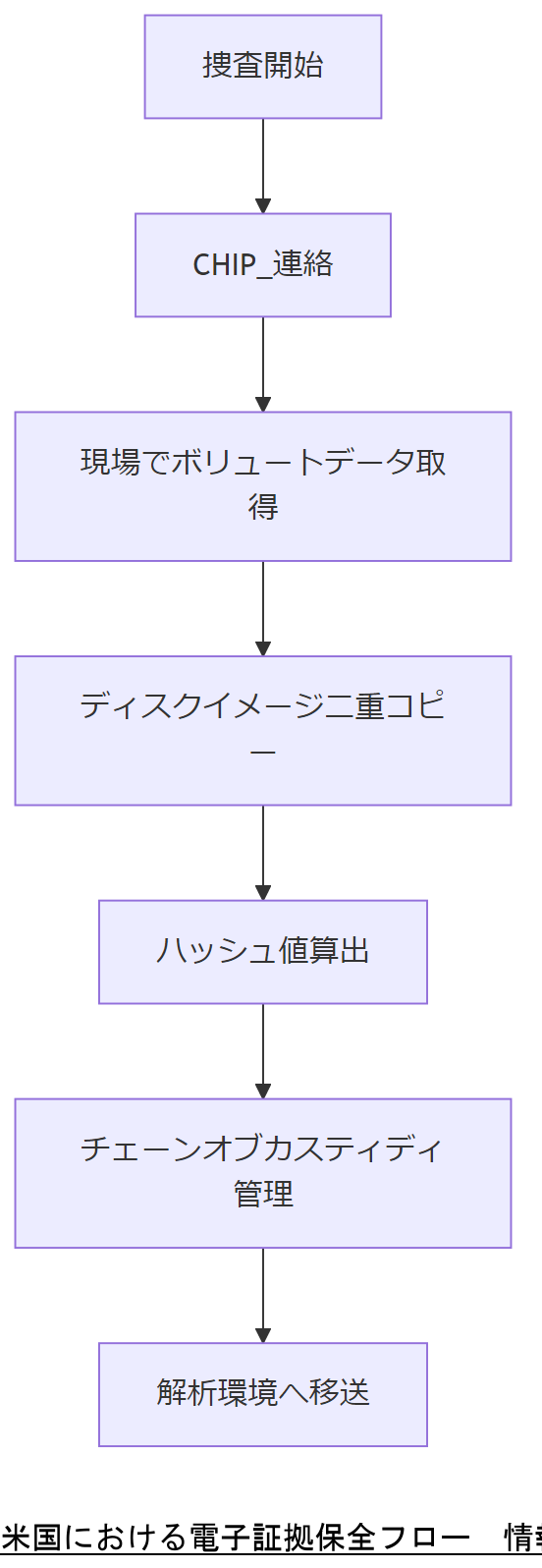 ALT: 米国における電子証拠保全フロー